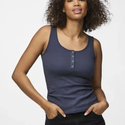 Débardeur en coton bleu Kitte