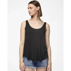 Débardeur en viscose Billo noir uni Ida