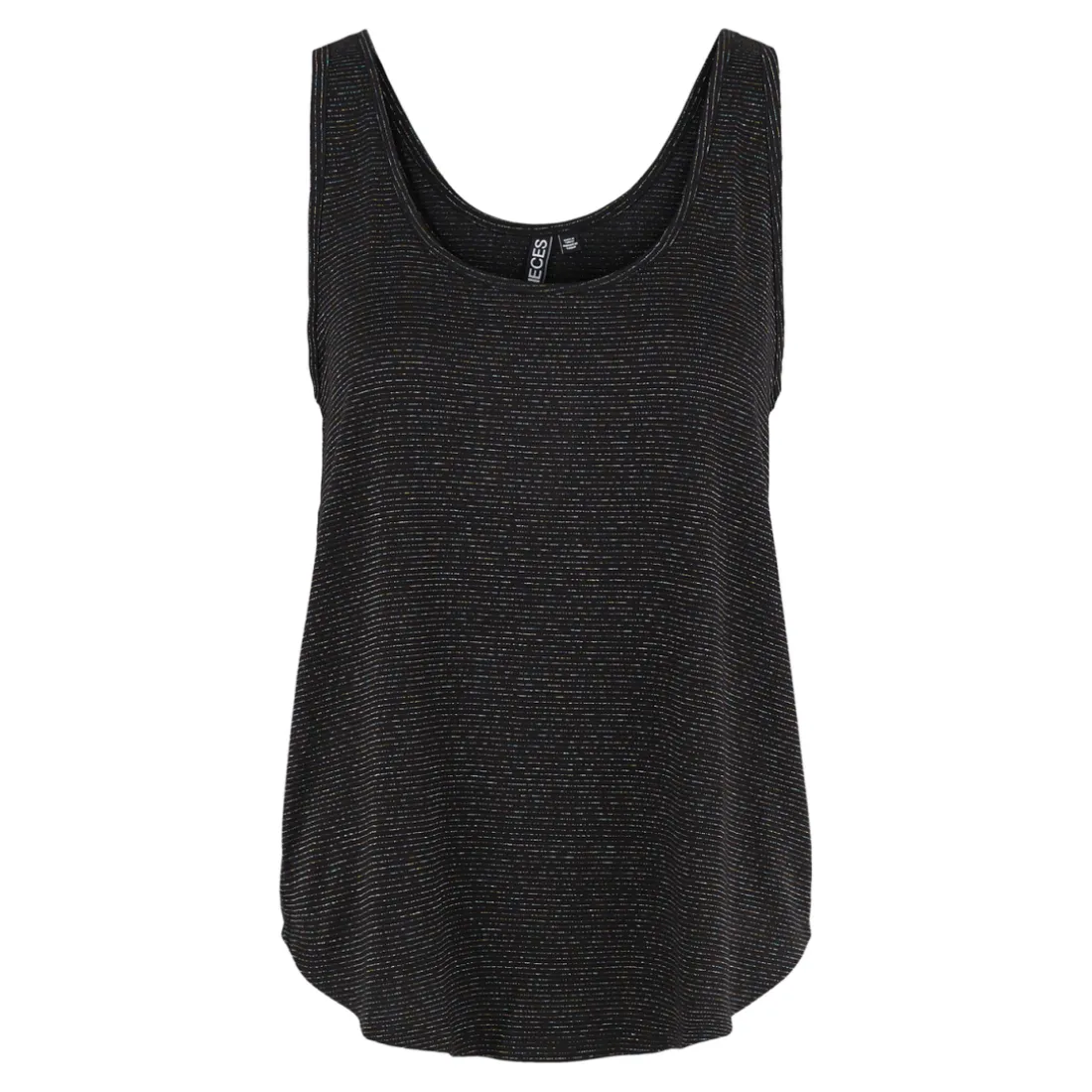 Débardeur en viscose lurex Billo noir Dot