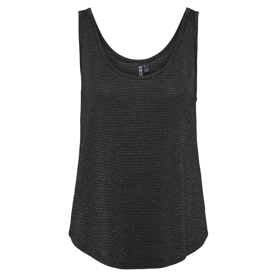Débardeur en viscose lurex Billo bleu Lana