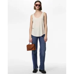 Débardeur en viscose lurex Billo blanc Lina