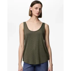 Débardeur en viscose lurex Billo vert Dot