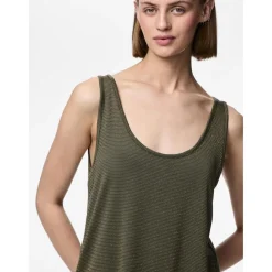 Débardeur en viscose lurex Billo vert Dot