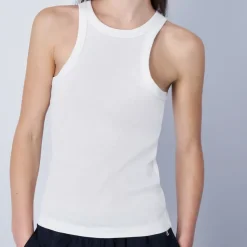 Débardeur femme - Blanc en coton