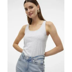 Débardeur gris clair en coton Pey