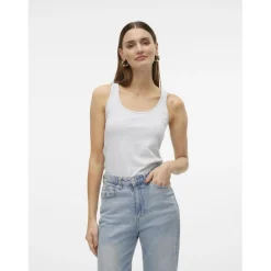 Débardeur gris clair en coton Pey