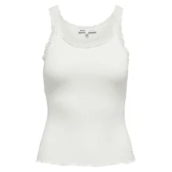 Débardeur regular fit blanc en coton Hazel