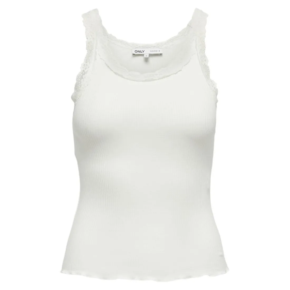 Débardeur regular fit blanc en coton Hazel