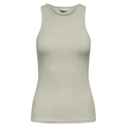 Débardeur regular fit gris clair en coton Isla