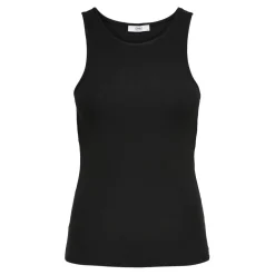 Débardeur regular fit noir en coton Dot