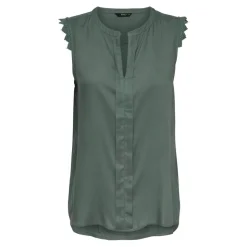 Débardeur regular fit vert foncé en viscose Yara