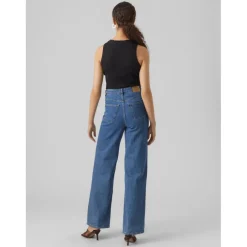 Débardeur Slim Fit Col rond Sans manches Longueur regular noir en coton