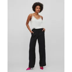 Débardeur spaghetti regular fit col en v blanc