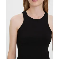 Débardeur Standard Fit Col rond Sans manches Longueur regular noir