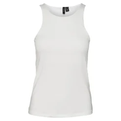 Débardeur Standard Fit Col rond Sans manches Longueur regular blanc