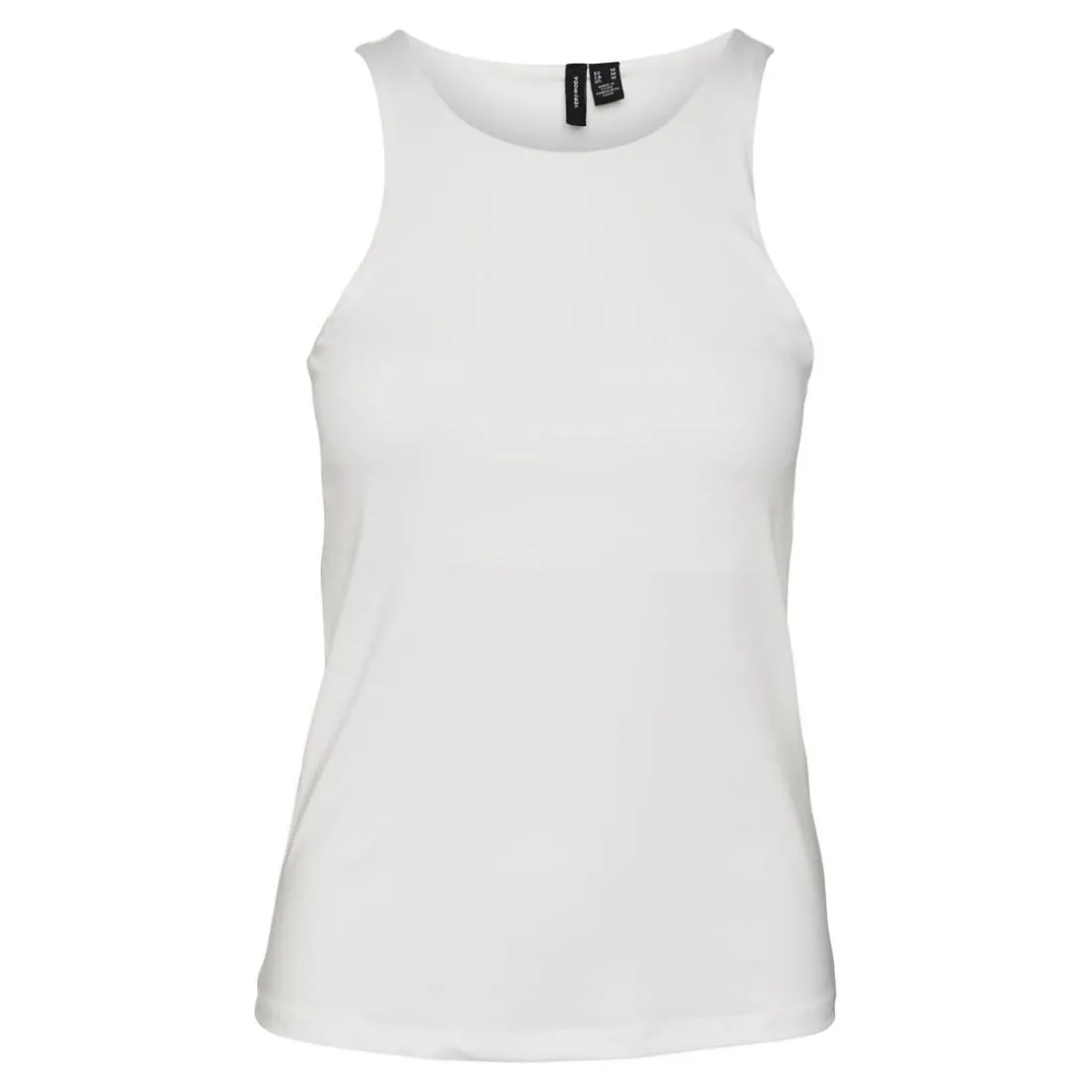 Débardeur Standard Fit Col rond Sans manches Longueur regular blanc