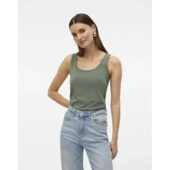 Débardeur vert en coton Ava