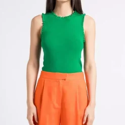 Debardeur DOLFERI vert en viscose