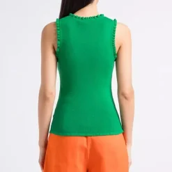 Debardeur DOLFERI vert en viscose