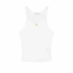 Debardeur DYANE blanc/jaune en coton