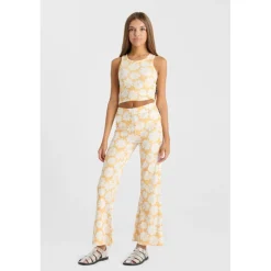Debardeur fille ALCAGI jaune en coton Amy