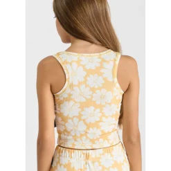 Debardeur fille ALCAGI jaune en coton Amy