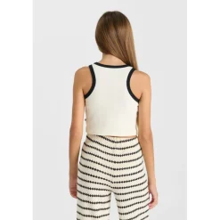 Debardeur fille MIRLIGI blanc en coton Blair