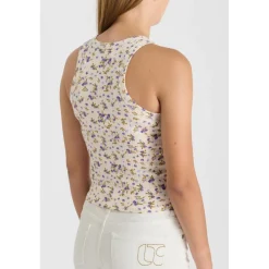 Debardeur fille TALESGI blanc en coton Mae