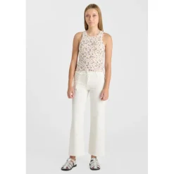 Debardeur fille TALESGI blanc en coton Mae