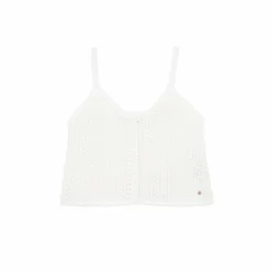Debardeur maille MIRELA blanc en coton
