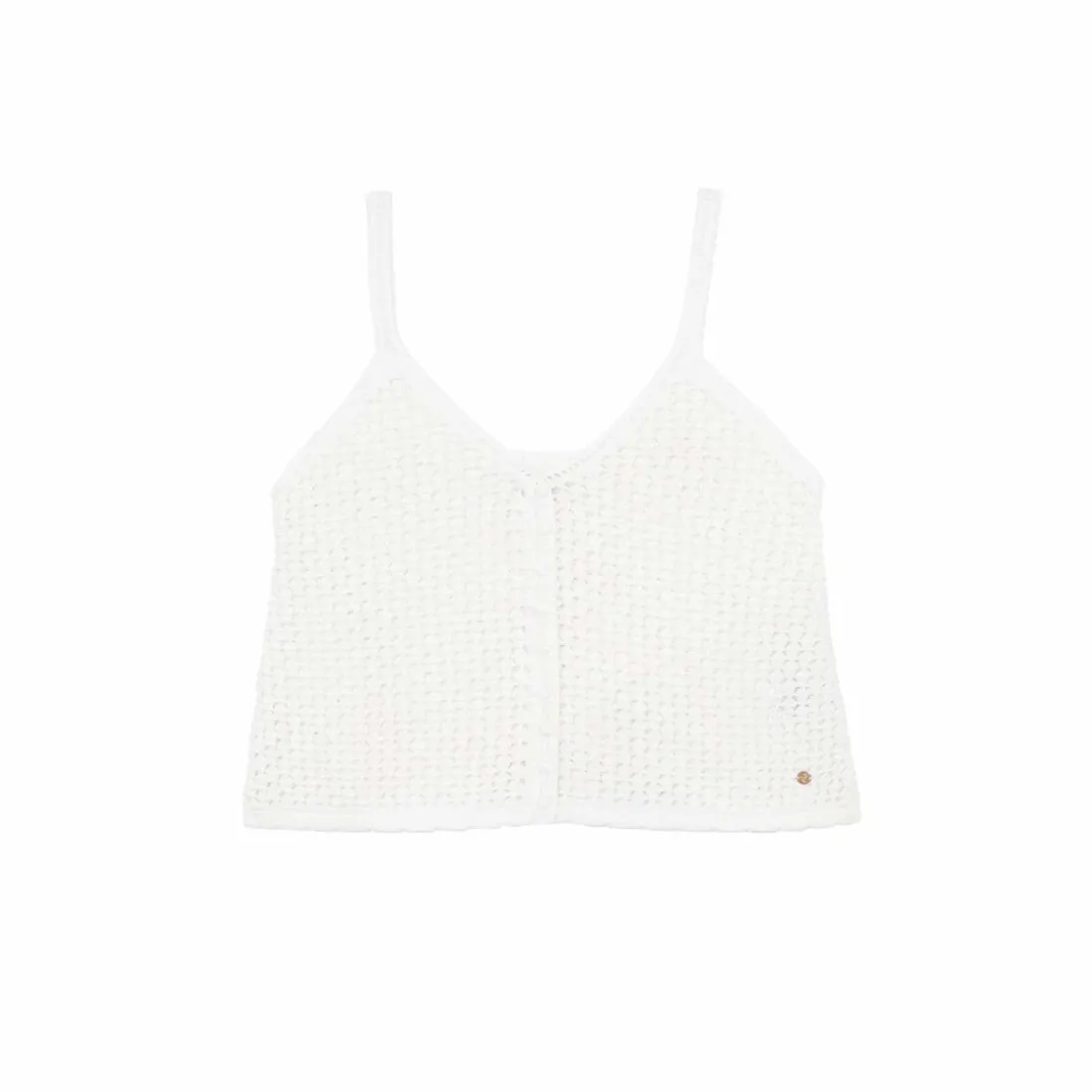 Debardeur maille MIRELA blanc en coton