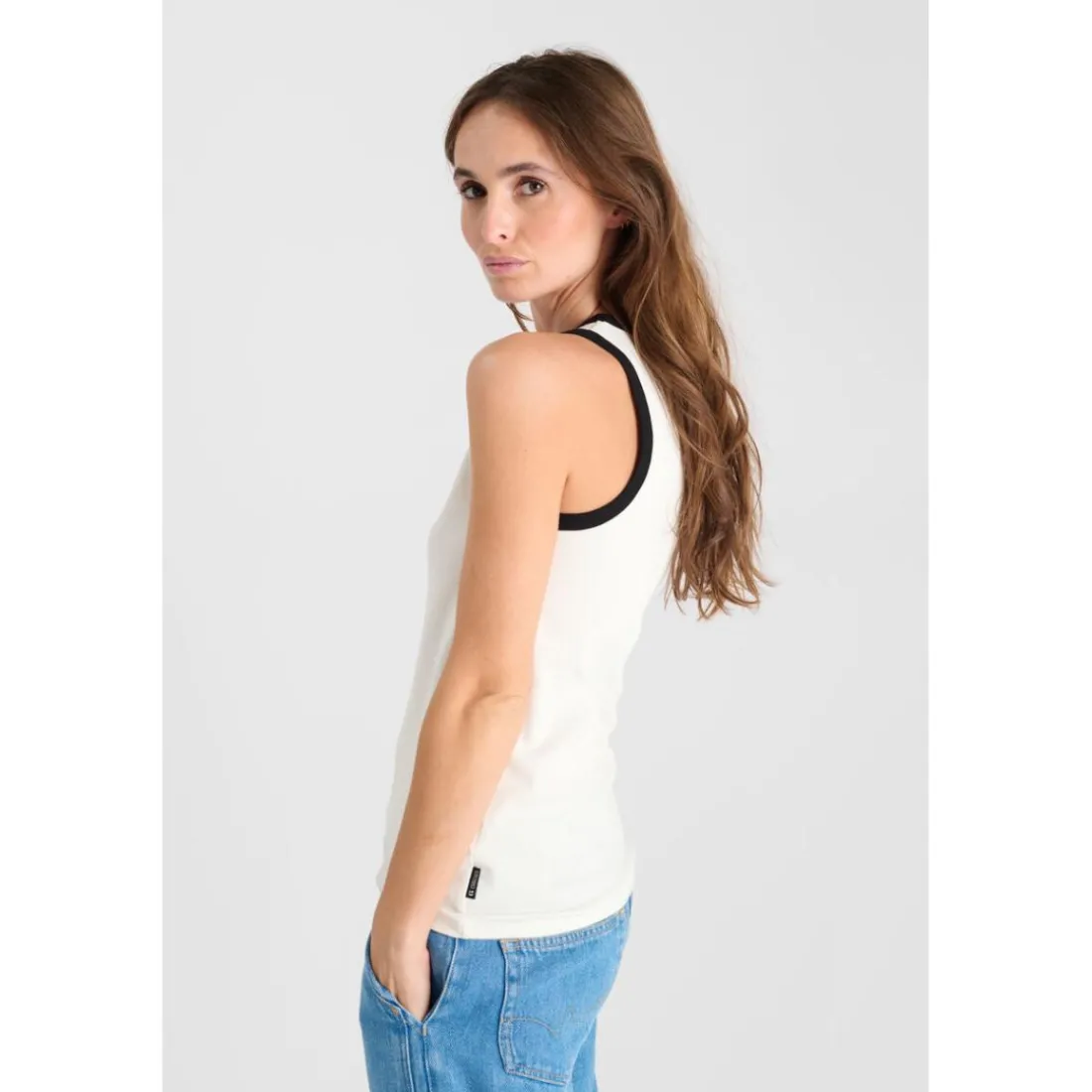 Debardeur ROUSCAS blanc en coton Zola