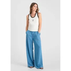 Debardeur ROUSCAS blanc en coton Zola