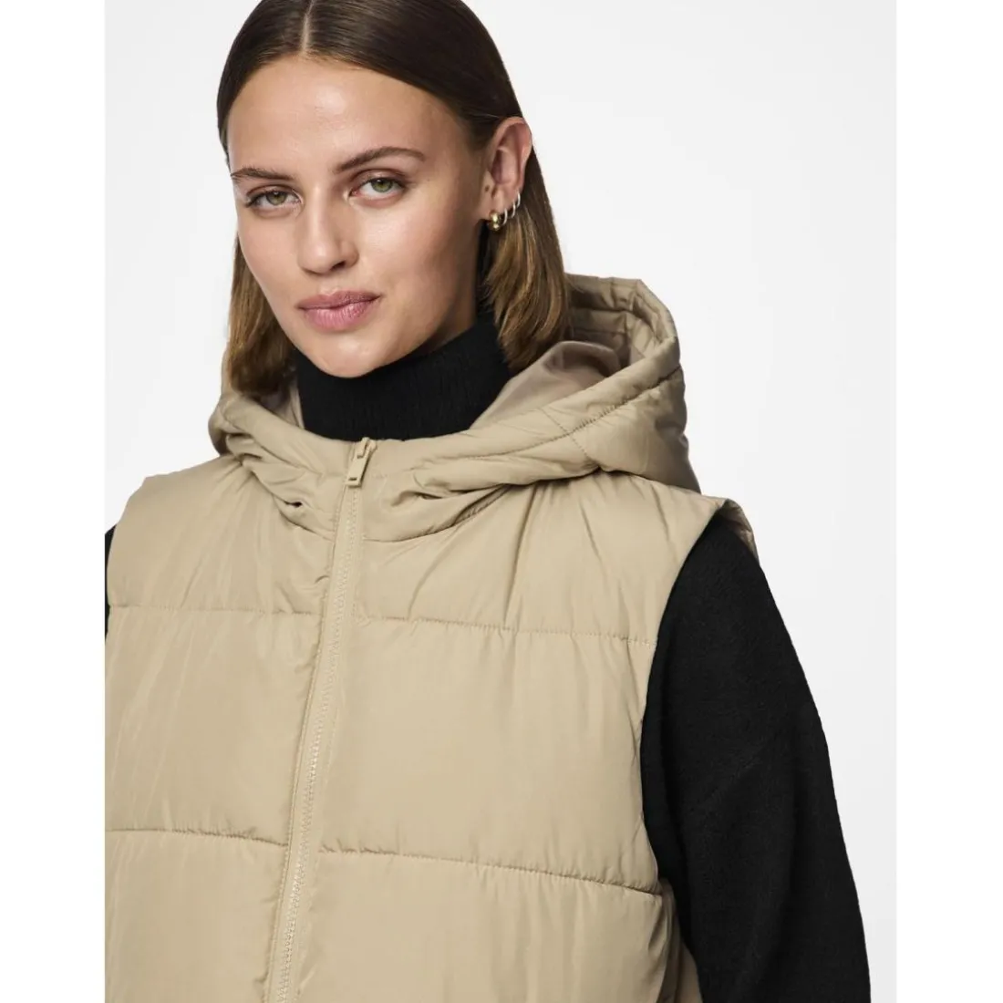 Doudoune à capuche Daisy beige