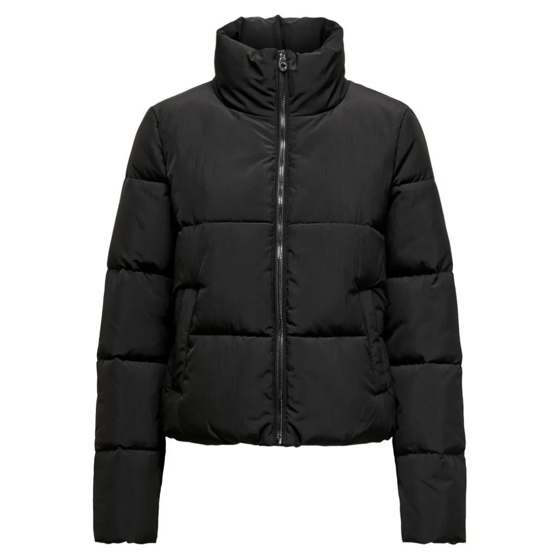 Doudoune Col haut Manches longues Court noir