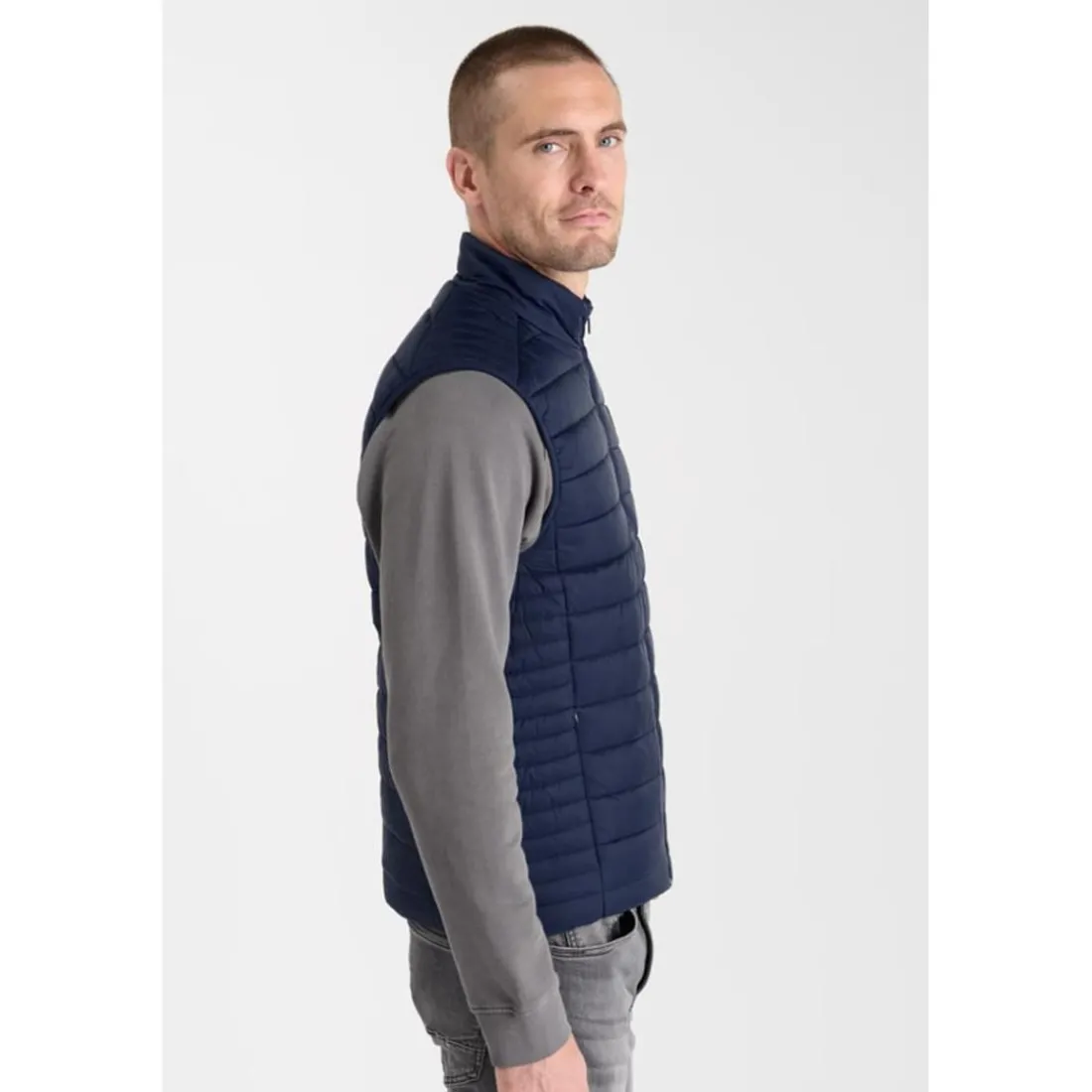 Doudoune sans manches CROZ bleu Ulf en coton