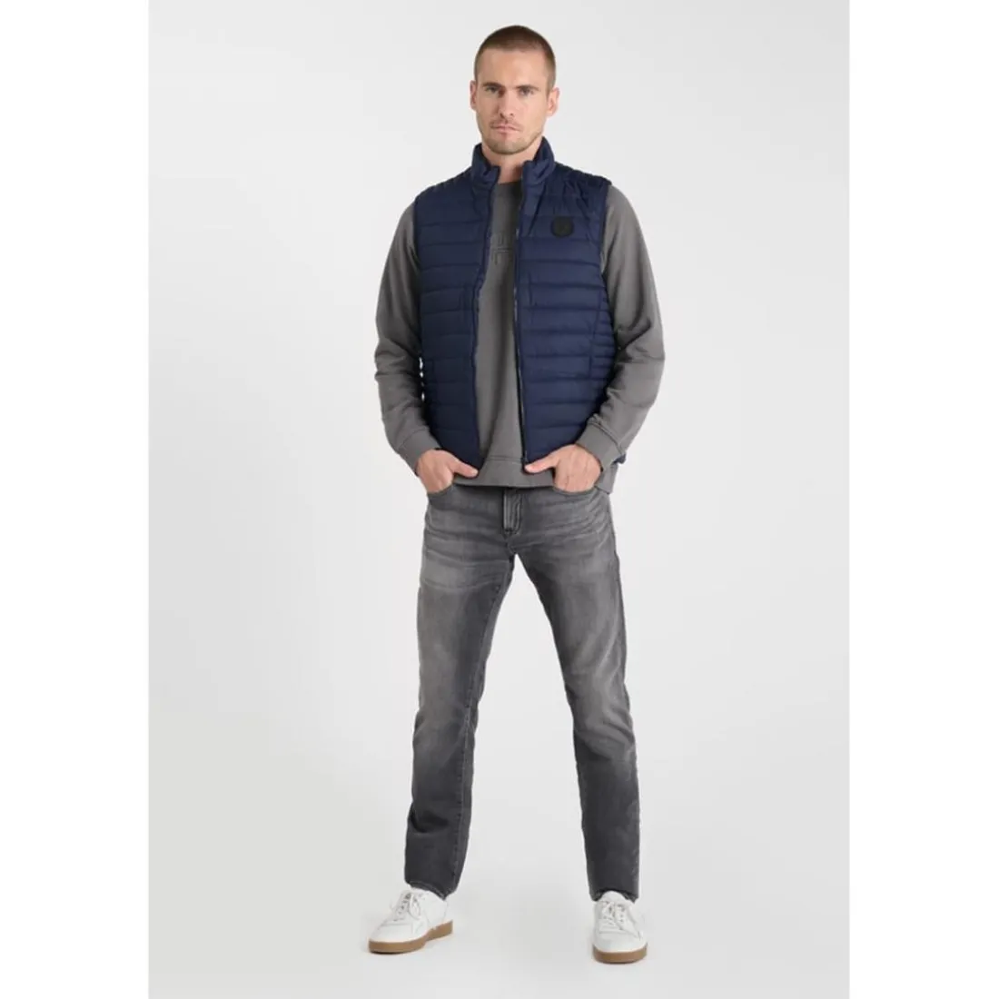 Doudoune sans manches CROZ bleu Ulf en coton