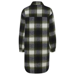 Doudoune vert carreaux femme