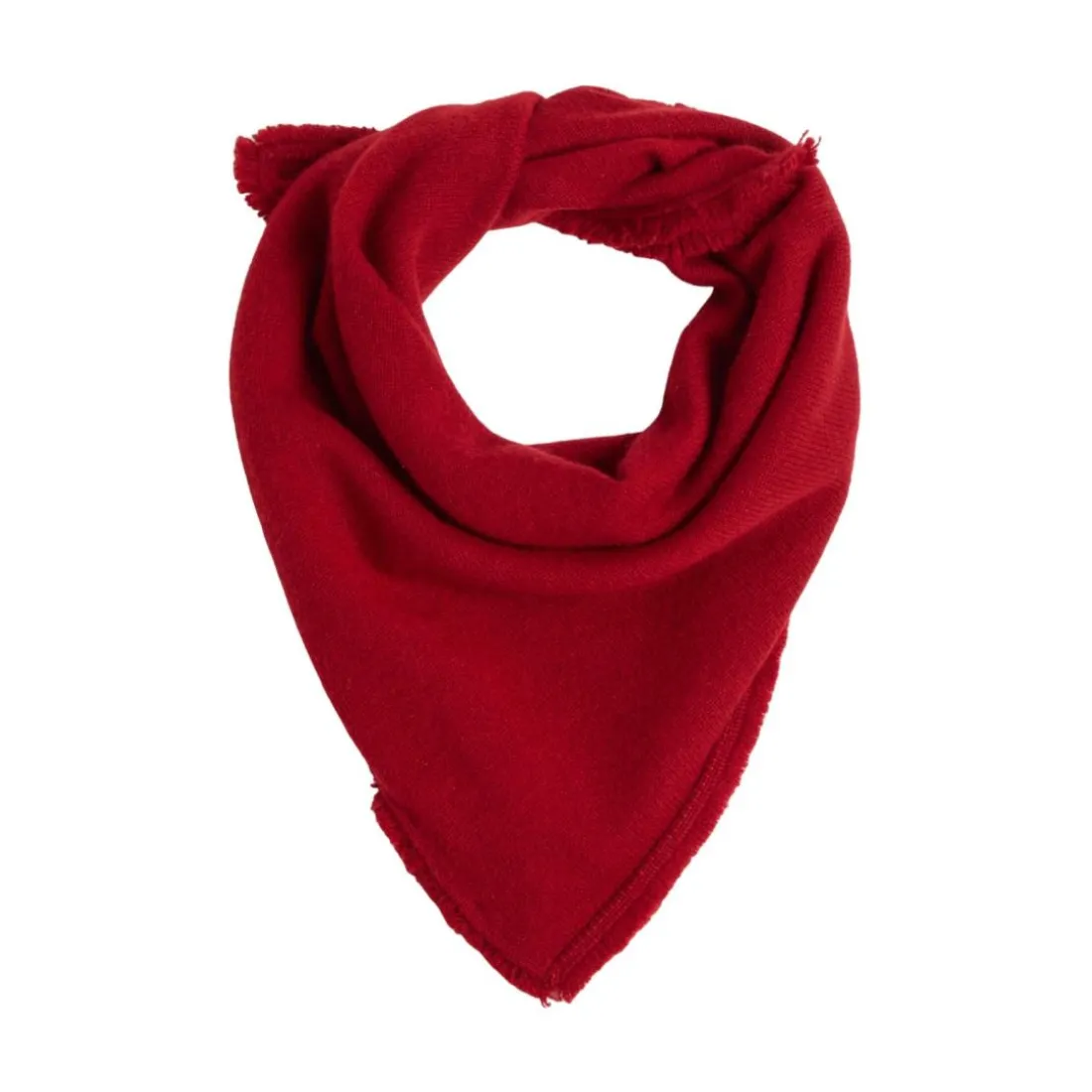 Echarpe carree franges unisexe IRMA en cachemire bordeau bordeaux