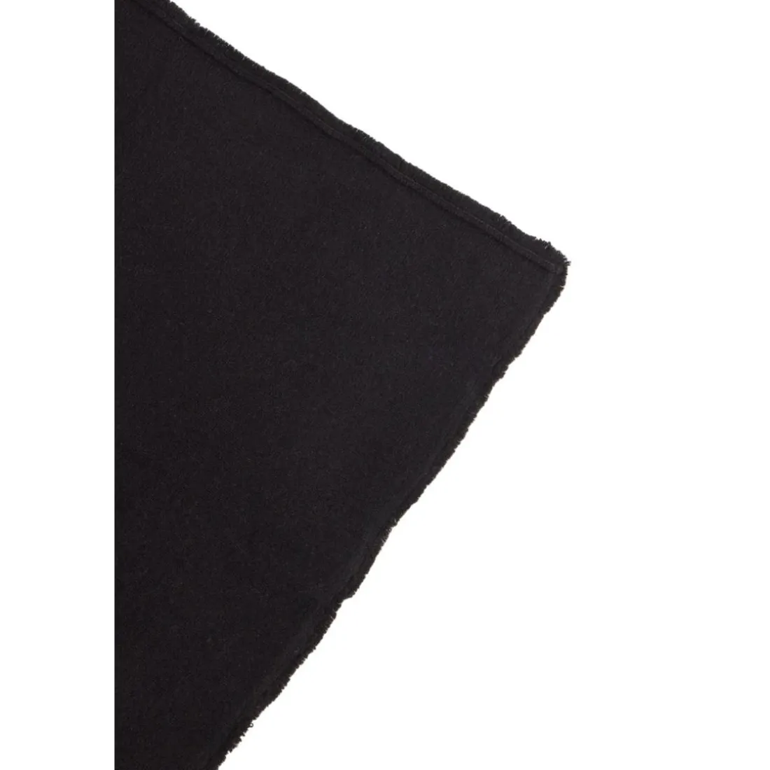 Echarpe carree franges unisexe IRMA en cachemire noir