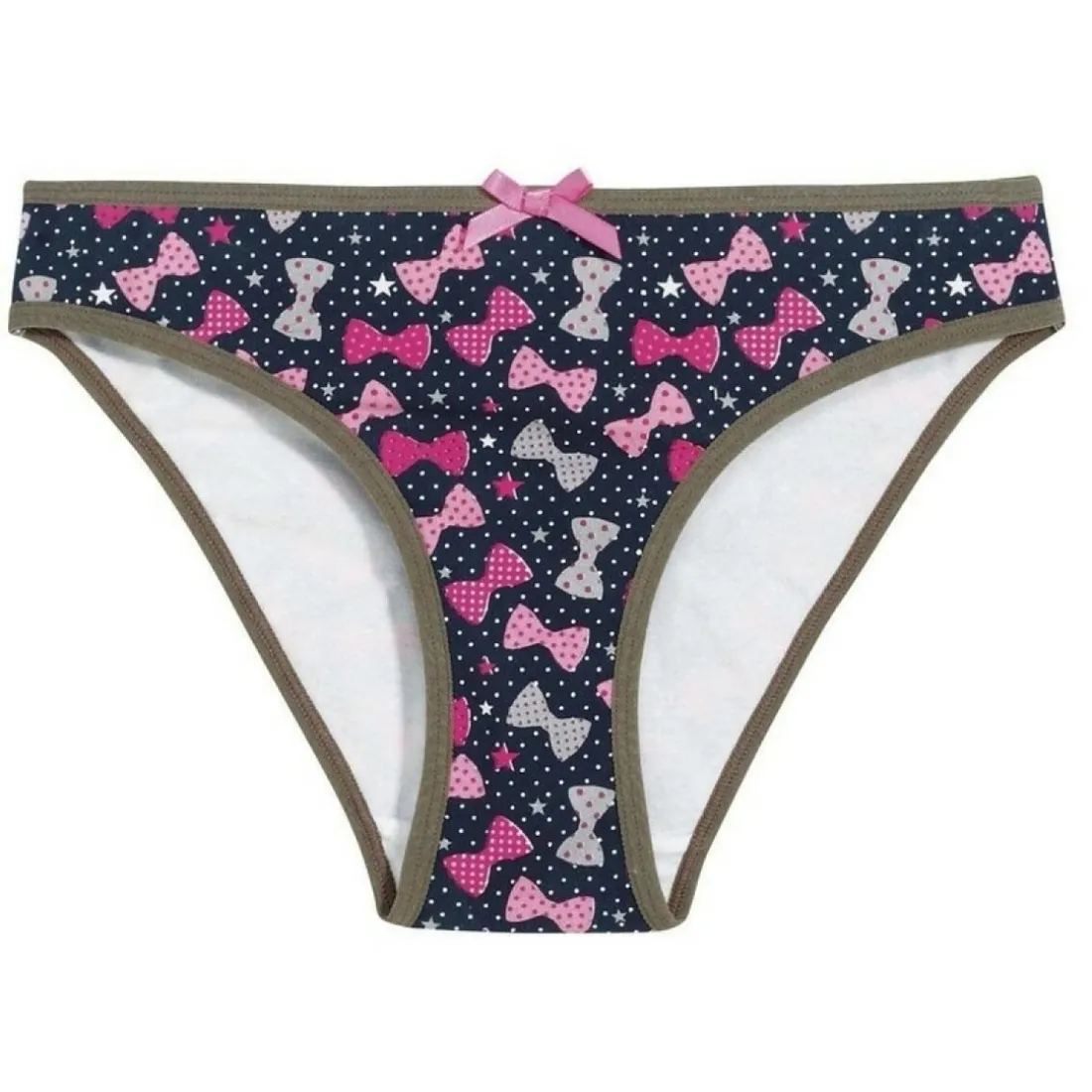 Ensemble soutien-gorge triangle sans armatures imprimé noeuds + slip Cutie POMM'POIRE - Multicolore en coton