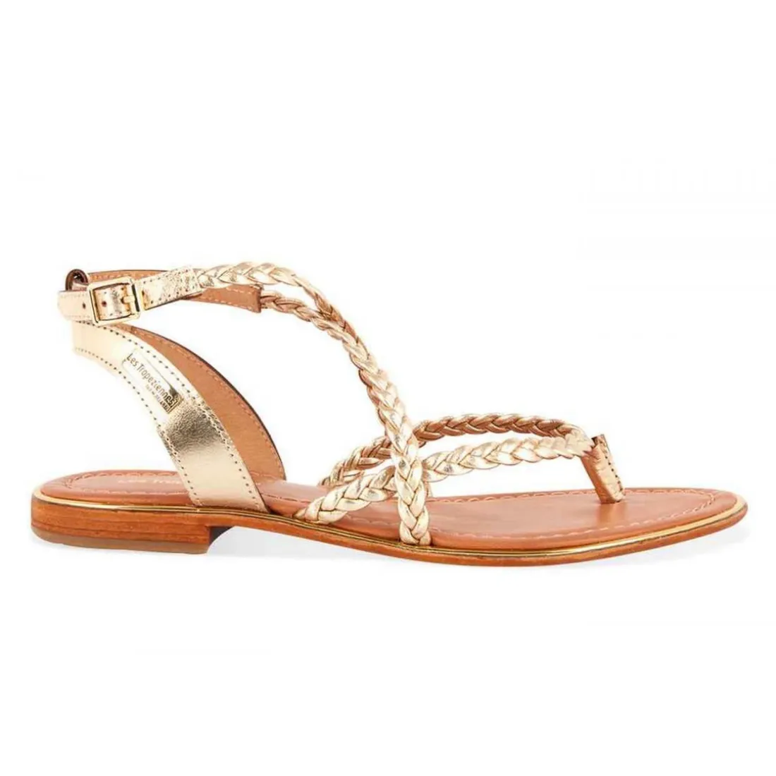 Entre-Doigt femme HONG Doré en cuir