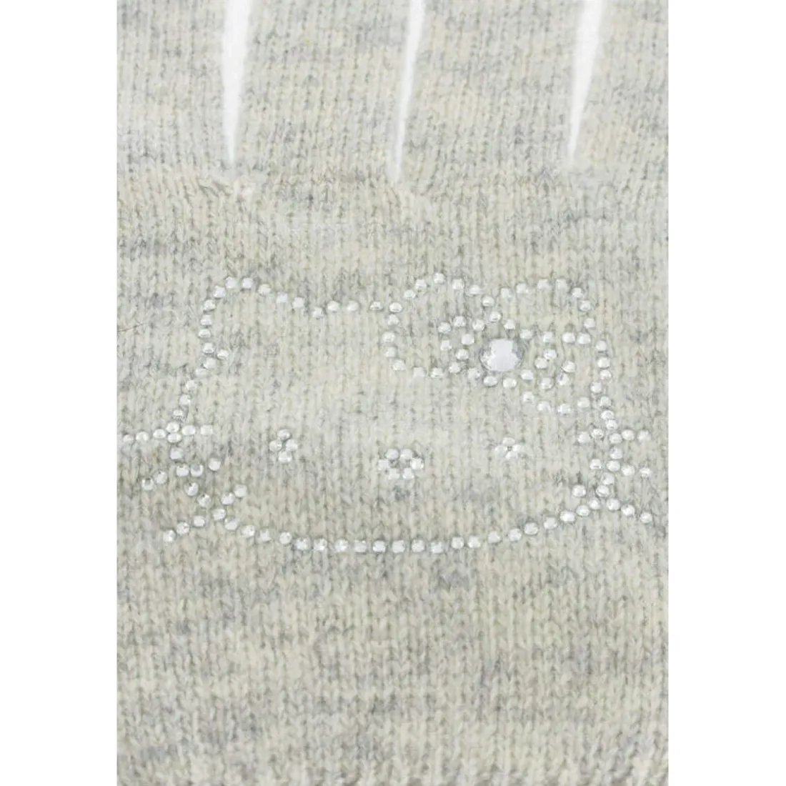 Gants Hello Kitty Gris et strass Taille 8-1/3 by Victoria Couture Gris en laine