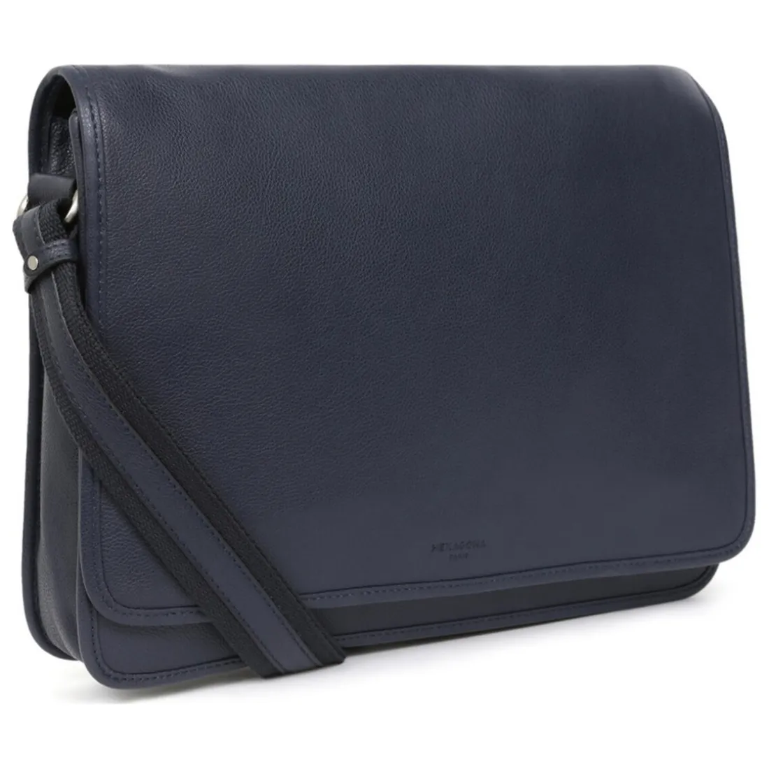 Gibecière 13'' & A4 Cuir CONFORT Marine