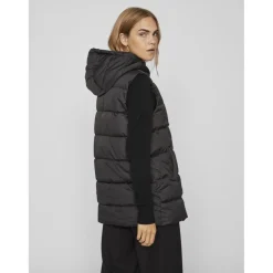 Gilet capuche noir Ella