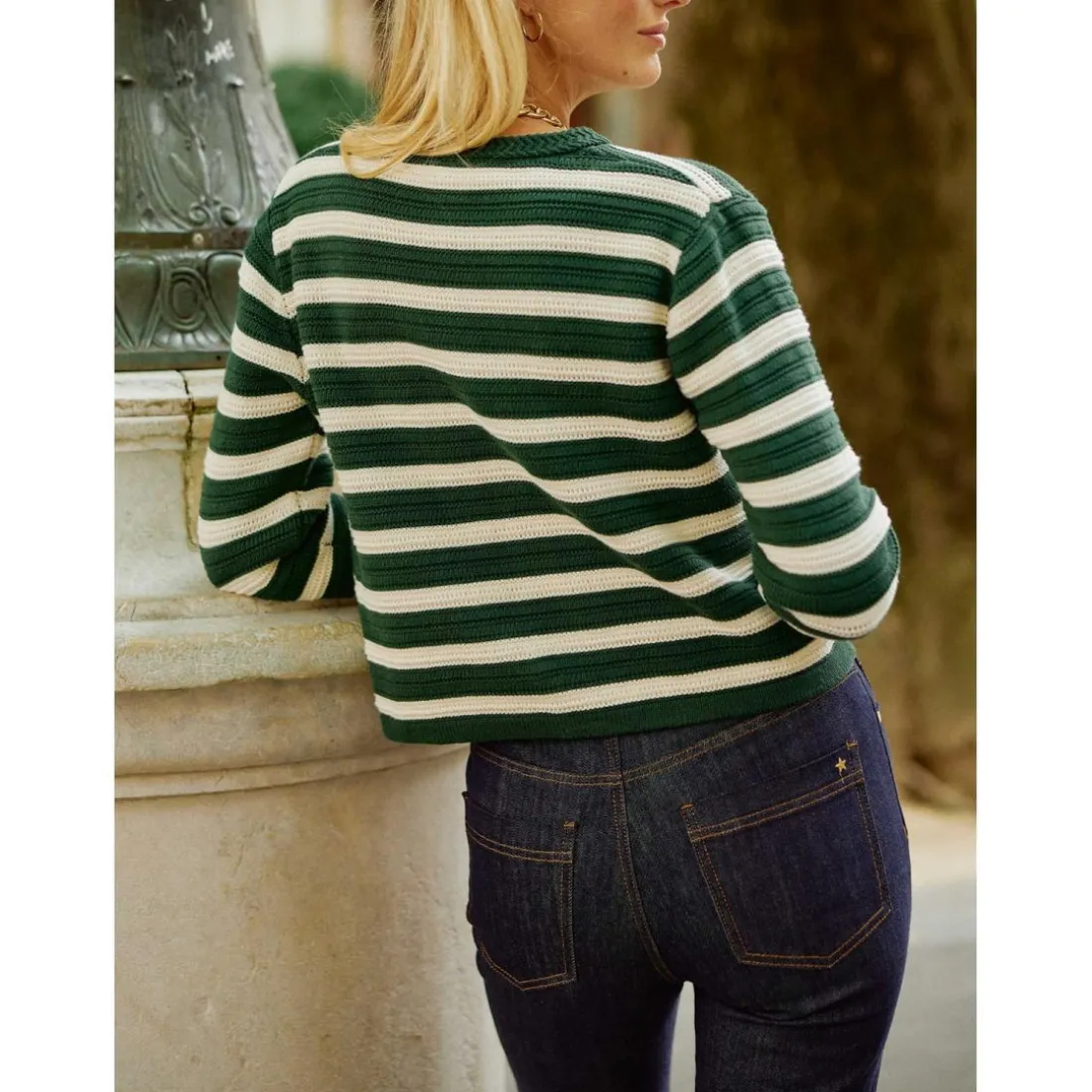 Gilet en mailles ANZONE - Vert