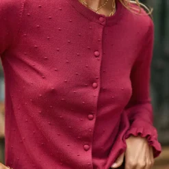 Gilet FORINA framboise en viscose