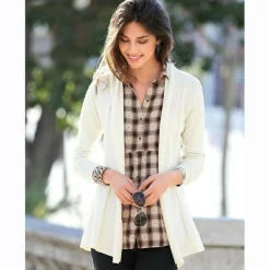 Gilet manches longues femme - Ivoire