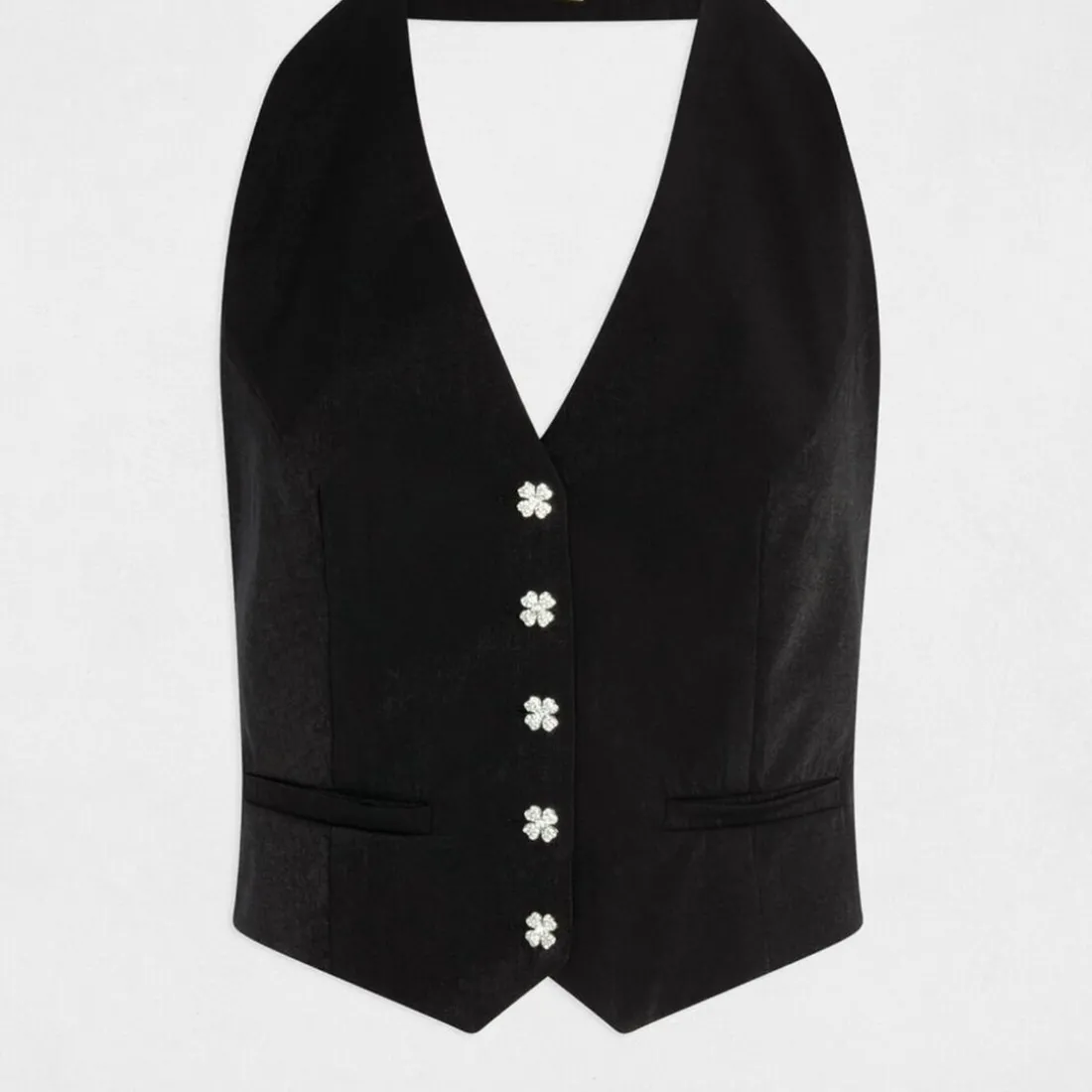 Gilet sans manches noir femme DOS NU