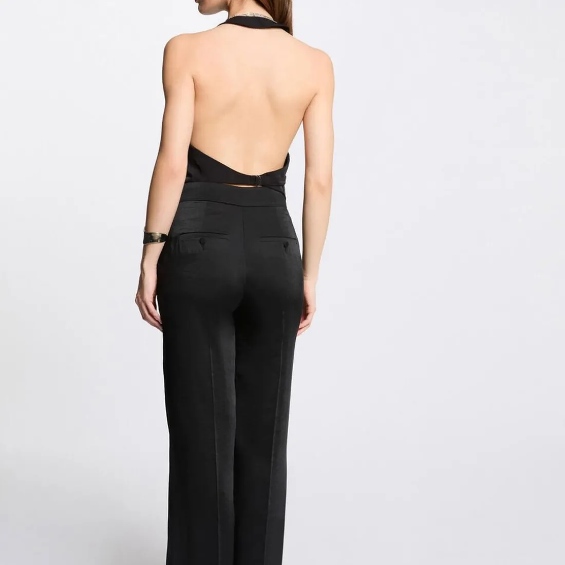 Gilet sans manches noir femme DOS NU